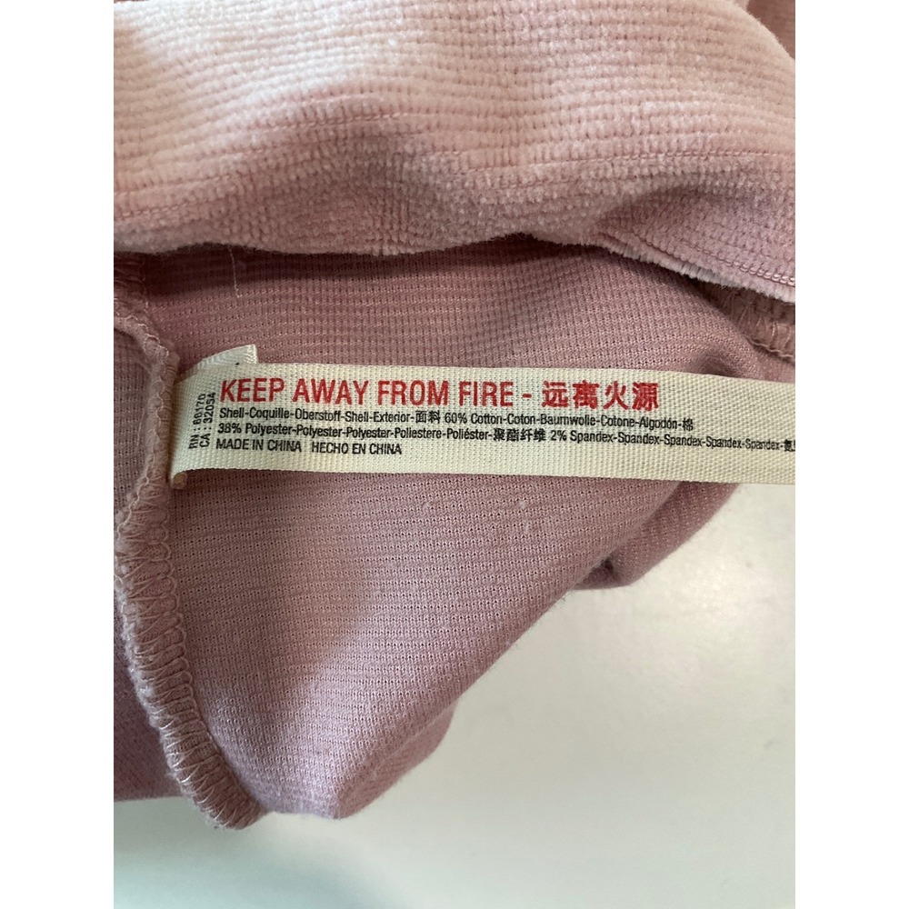 Free People Movement Friday‎ Love Sweatshirt Pink Velour Crop 1/4 Zip Stripes S - Picture 7 of 7